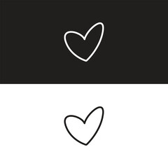 Collection of heart illustrations, Love symbol icon set, love symbol vector.