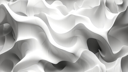 Abstract white wavy background.