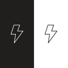 Lightning, electric power vector logo design element. Energy and thunder electricity symbol concept. Flash bolt sign in the circle.