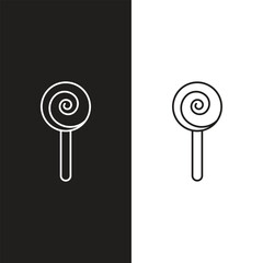 Set of sweet spiral lollipops on white plastic sticks. 3d realistic, swirl, colored sugar candies. Vector illustration EPS10