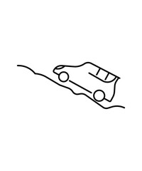 car climbing icon, vector best line icon.