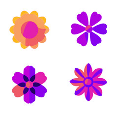 Flowers icon style vector illustration