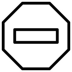 prohibition icon, simple vector design