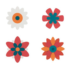 Fototapeta na wymiar Flowers icon style vector illustration