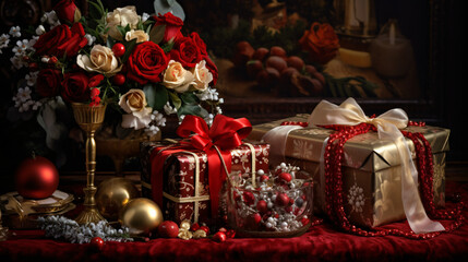 Elegant Festive Arrangement Christmas Gift and Decoration