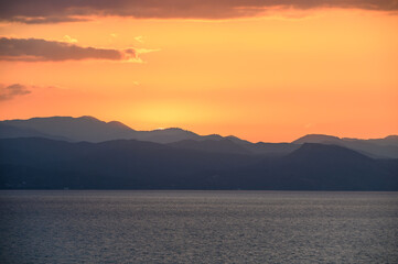 Fototapeta premium beautiful sunset sky over the mountains of Cyprus 10