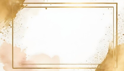  Gold frame watercolor pattern background