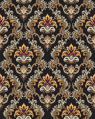 Ikat floral seamless pattern. These design is classic style collection.Design for textile,wallpaper,ikat pattern,fabric,background,wrapping,clothes,lace pattern,carpet tile and pattern embroidery.
