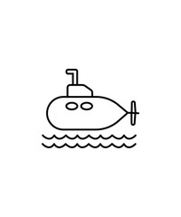 submarine icon, vector best line icon.