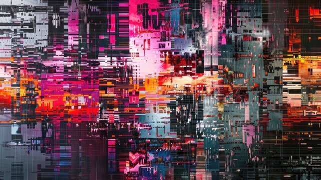 Disruption of traditional circuits in a digital pixel glitch, where the boundaries of technology and creativity are pushed to new and unexpected limits.