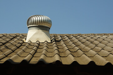 Roof Ventilator, Ball spinning ventilation, Air ventilator on the roof, Ventilators on the roof top spinning and take cool air into the building.