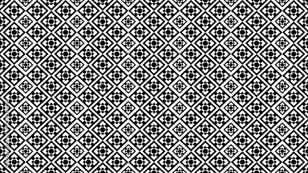 Aufkleber seamless vector pattern in geometric ornamental style. black and white pattern.
