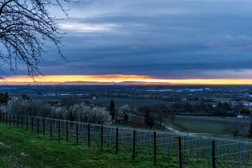 sunrise over the rhine valley