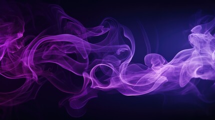 Fototapeta premium Abstract purple smoke on a dark background. An atmosphere of mystery and magic. The texture of steam and smoke.