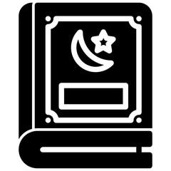 Islamic book. vector single icon with a solid style. suitable for any purpose. for example: website design, mobile app design, logo, etc.