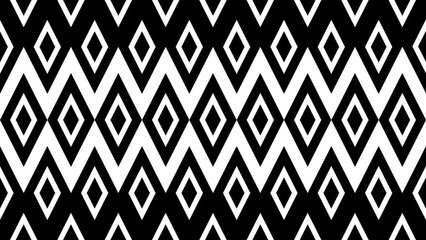 Seamless pattern with rhombuses. Black and white background.