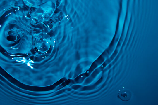 Water surface and blue waves.