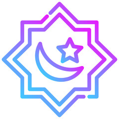 Islamic pattern. vector single icon with a dashed line style. suitable for any purpose. for example: website design, mobile app design, logo, etc.
