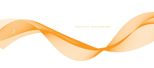 Modern stylish dynamic orange wave background. Vector illustration. EPS10