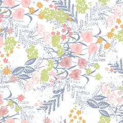 Behang Abstract floral background. For printing on textiles, wrapping paper, postcards, notebooks and other purposes. © Pattern Treasures
