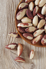 Brazilian nuts in plate