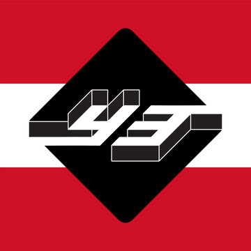 Three-dimension letter Y and number 3. Isometric 3d font for design. Y3 - logotype. Volume alphabet.