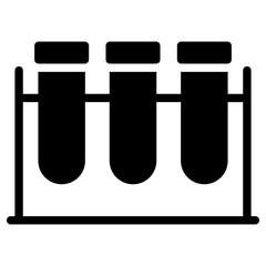 test tube rack icon, simple vector design