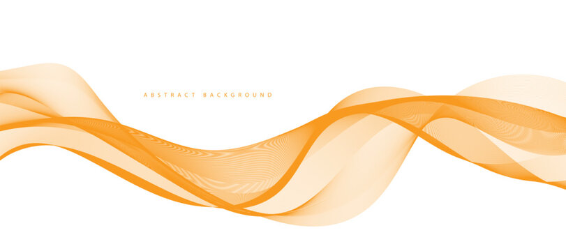 Modern stylish dynamic orange wave background. Vector illustration. EPS10