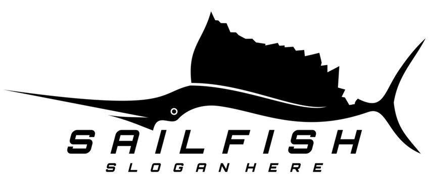 sailfish logo design vector art