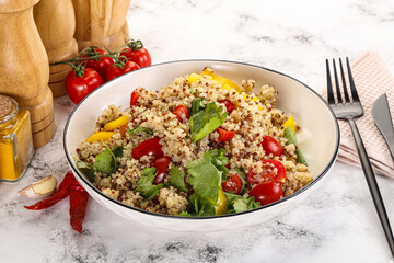 Dietary vegetarian quinoa with vegetables