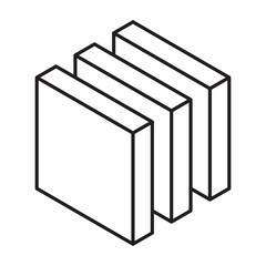 Cube icon isolated on white background. Design element. Vector illustration.