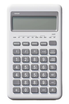 Calculator isolated on transparent background. 