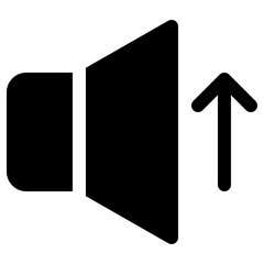 volume up icon, simple vector design