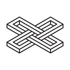 Abstract shape icon isolated on grey background. Design element. Vector illustration.