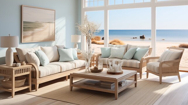 Airy Coastal Living Room