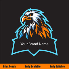 Eagle Mascot gaming logo template