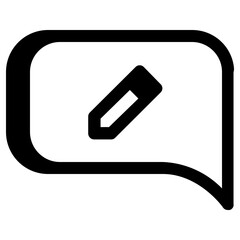 write message icon, simple vector design