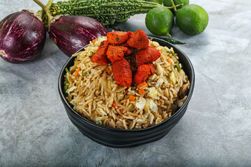 Stir fried rice with pork