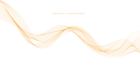 Modern stylish dynamic orange wave background. Vector illustration. EPS10