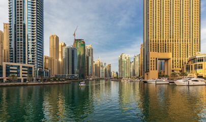 Skyscrapers at Dubai Marina. - 745053833