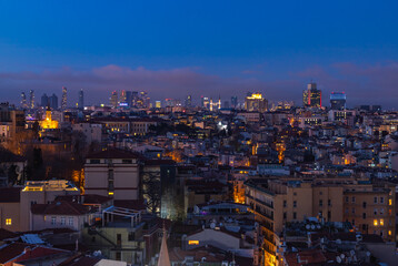 Beyoglu District at Night