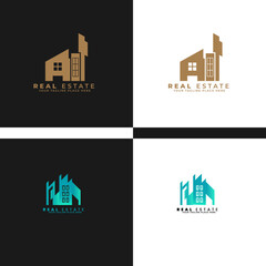 real estate business demo loge design gold