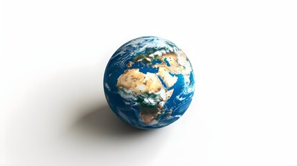 Globe Icon on White Background: Perfect Isolation for Earth Graphics