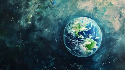 Obraz na płótnie Canvas Celebrate Earth Day with Paint: Stunning Artwork Reflecting Our World