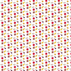 Fruit seamless pattern with Mango 
Watermelon Kiwi