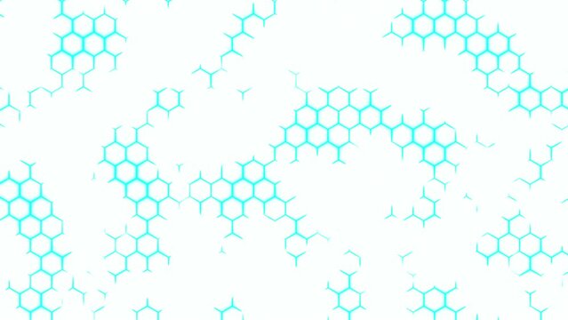 Abstract background with hexagon shapes. Design. Fragment of plastic honeycomb imitation.