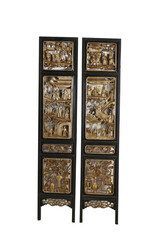 antique wooden cabinet on transparent background