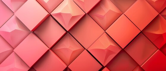 Featuring a soft, light red geometric tile background, this image embodies a sense of gentle warmth and harmony. Its delicate pattern and soothing color palette offer a tranquil visual experience.