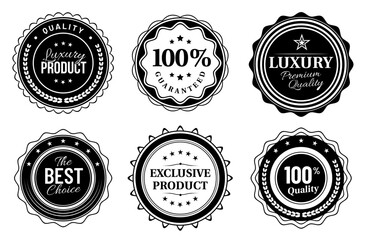 Premium quality badges. Vector of badge quality