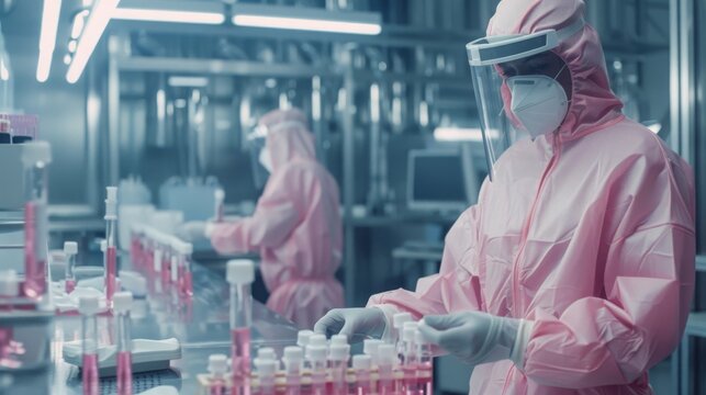 Scientific Team Collaboration: Workers Engaged in Laboratory Research, Analyzing Plant Processes and Medical Data